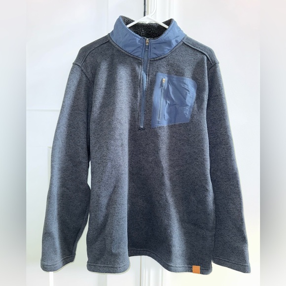 Men's Blue Zip-Up Sweater - Picture 1 of 3